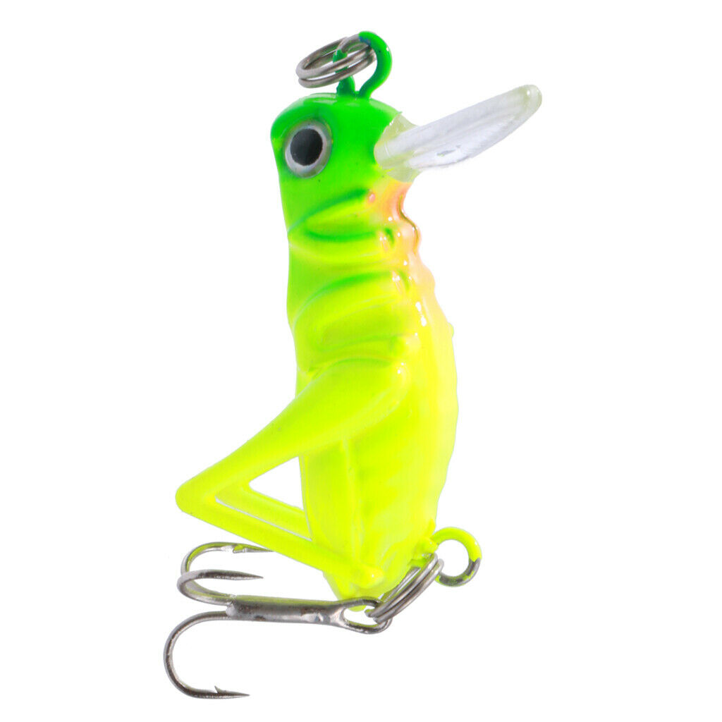 4cm Artificial Grasshopper Insect Fish Lure Sea Fishing Jig Hard Bait Hook