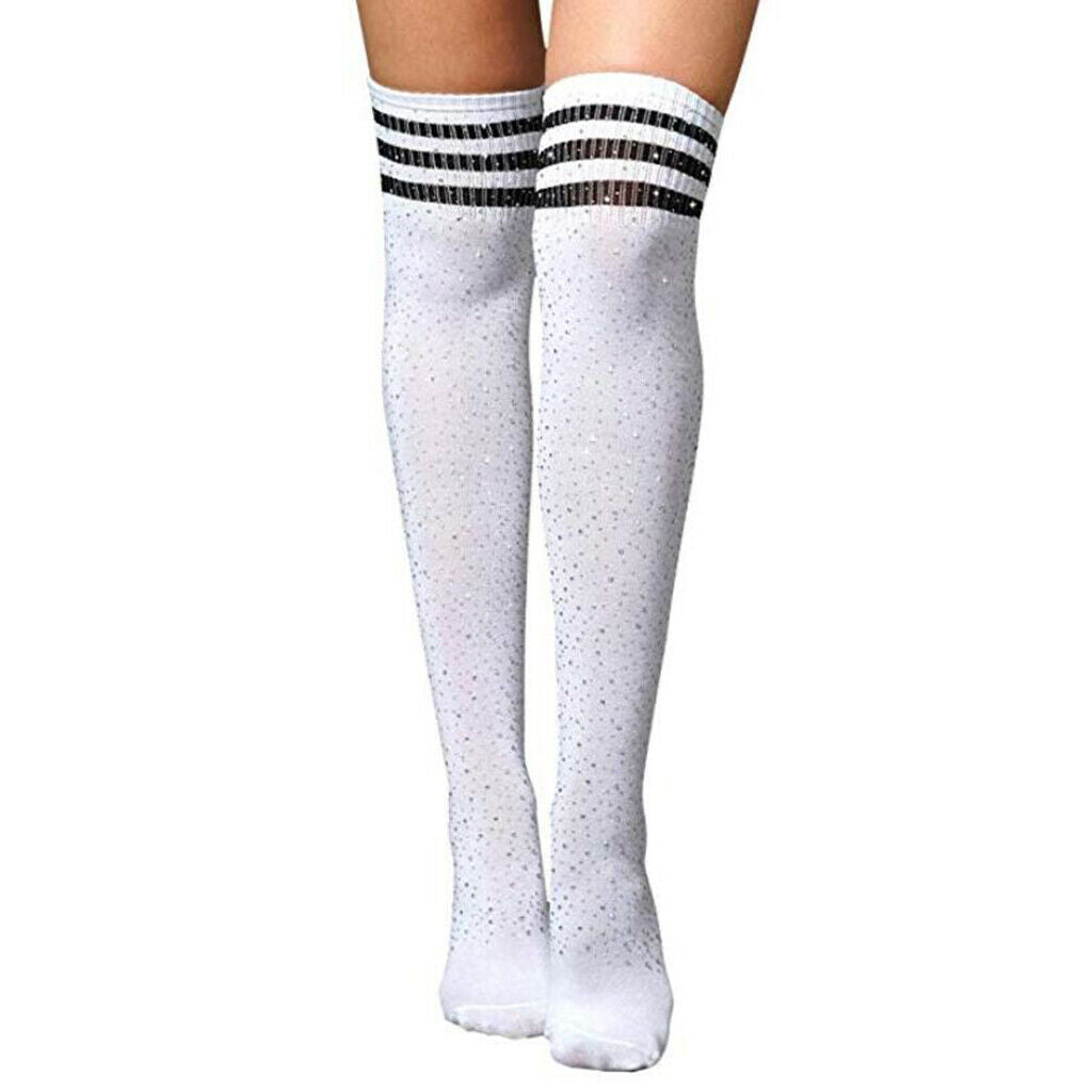 3 Pair Women's Stripes Tube Over Knee High Socks Stockings Socks Leg Warmer