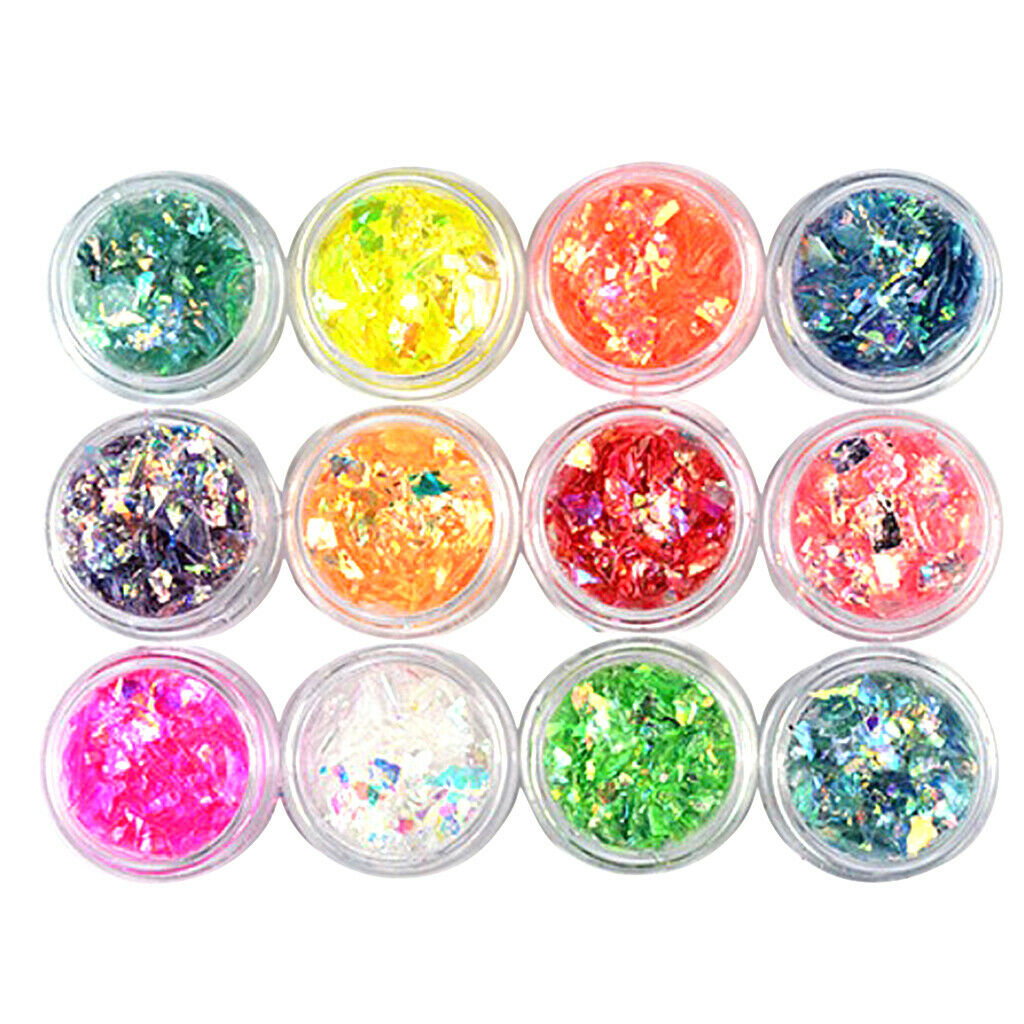 Starry Colorful Nail Art Stickers Tips Wraps Foil Transfer Adhesive Glitters DIY