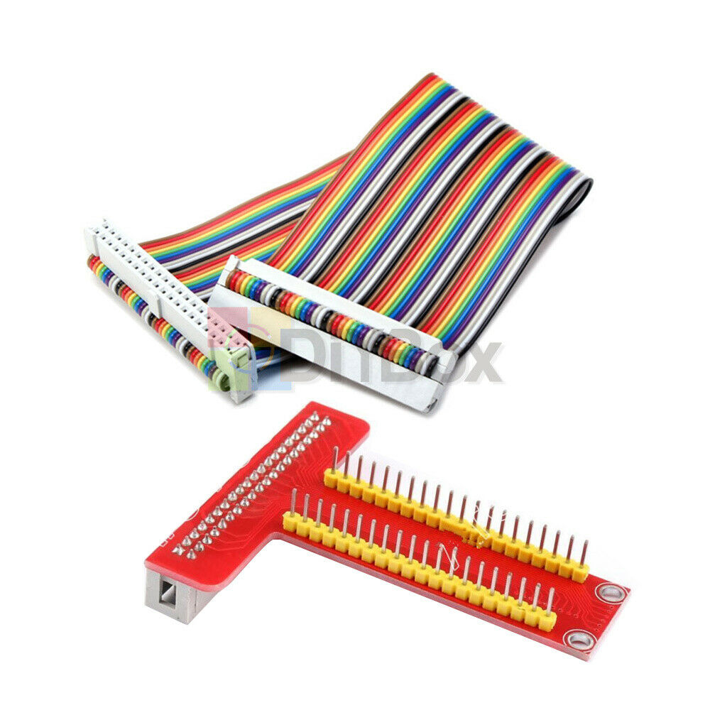 T-Shaped Breakout Expansion Board+ 40Pin GPIO Cable Fit for Raspberry Pi B+ Pi 2