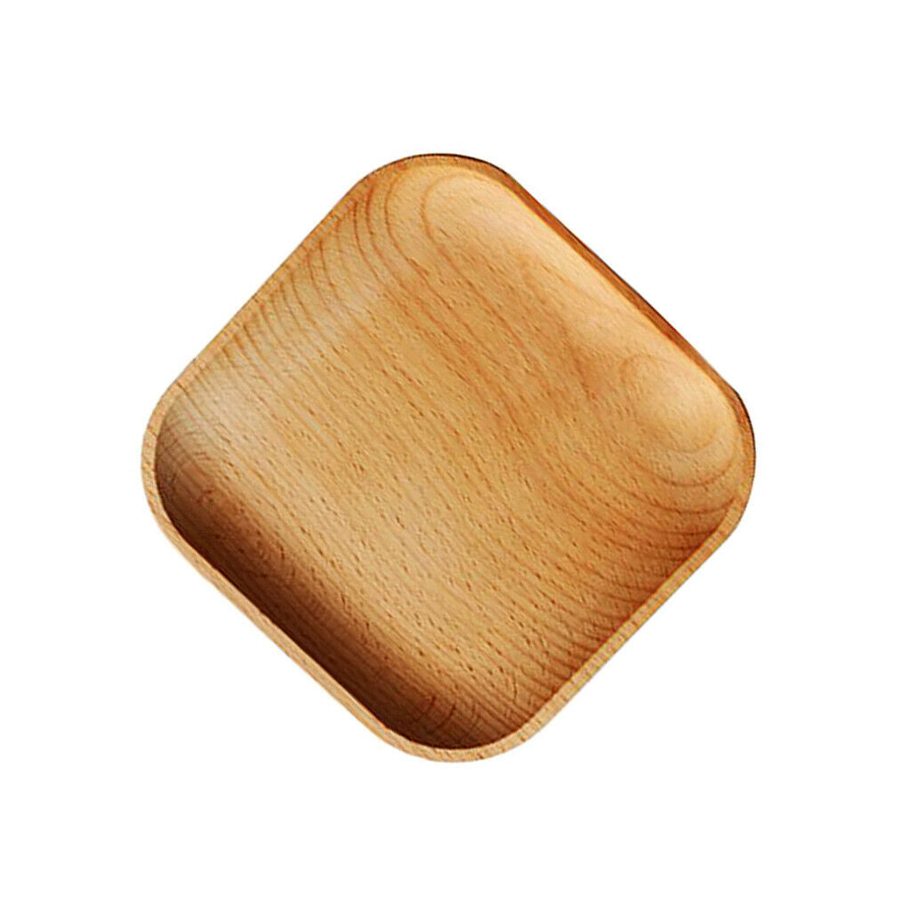 Natural Wood Serving Platter Breakfast Plate Food Serving Tray Tea Plate