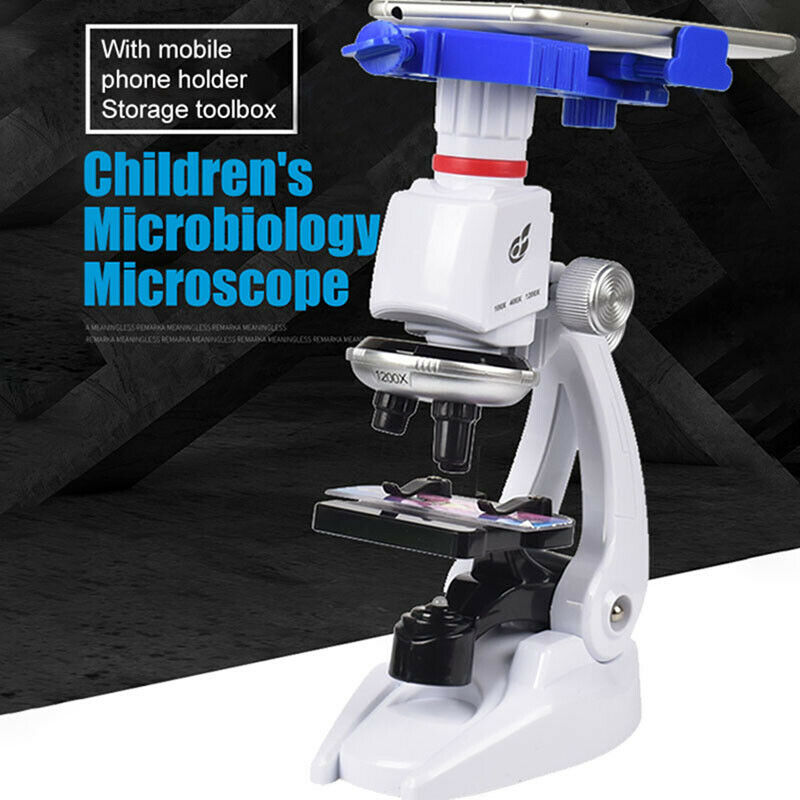 100X 400X 1200X Microscope Compound LED Student Science Lab LIN