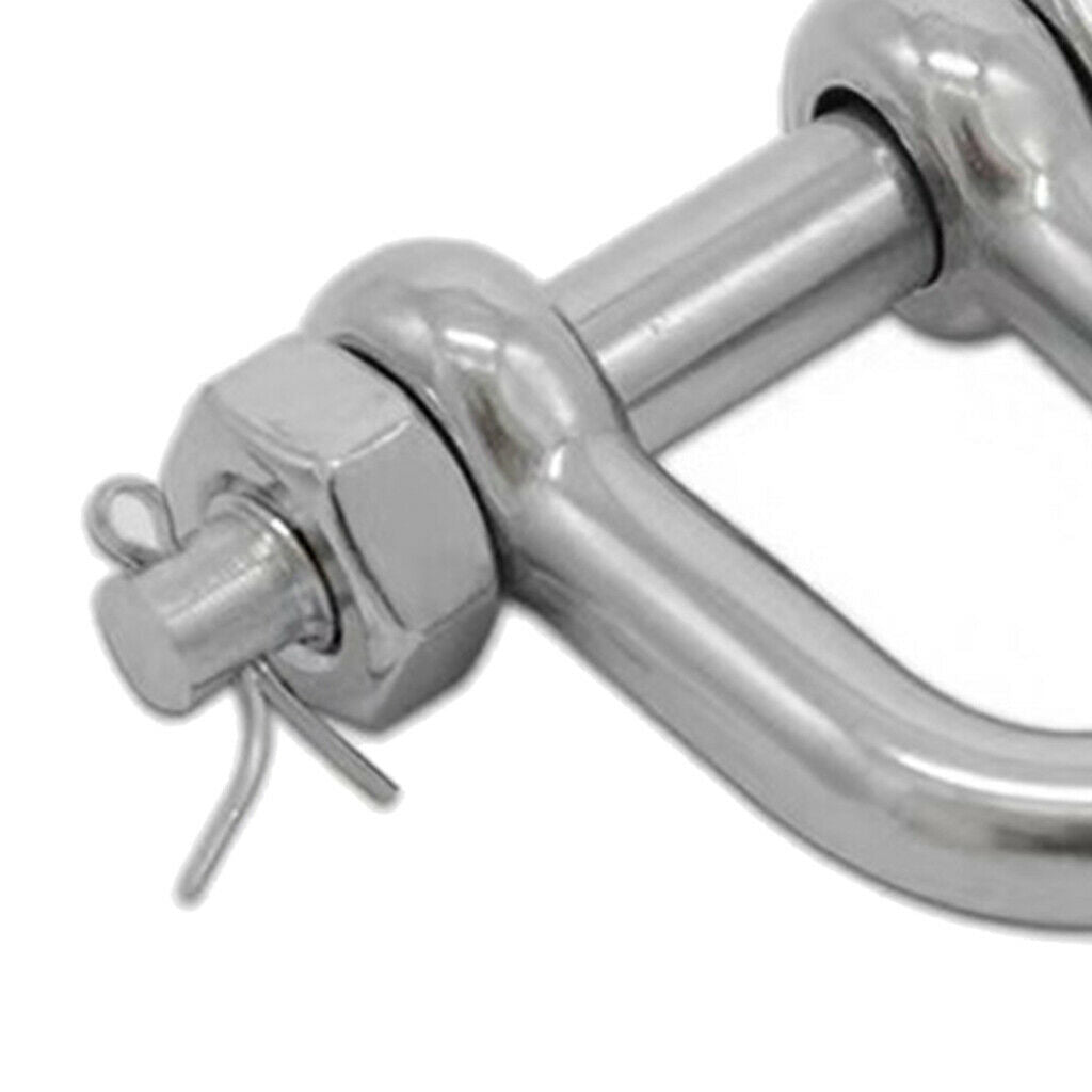 1PCS 7/8" PIN 316 STAINLESS STEEL D RING RECOVERY DEE SHACKLE CLEVIS TOWING