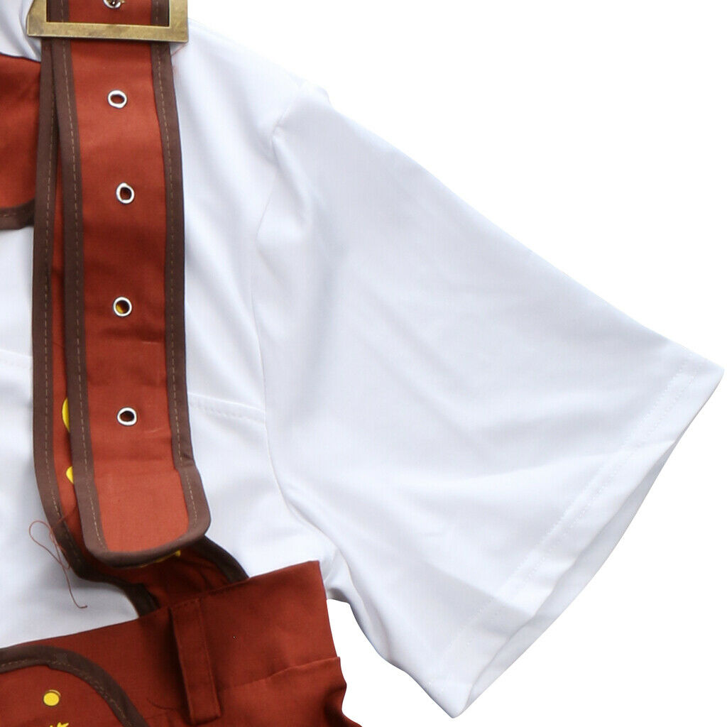 German Bavarian Oktoberfest Suspender Lederhosen Beer Guy Mens Constume L