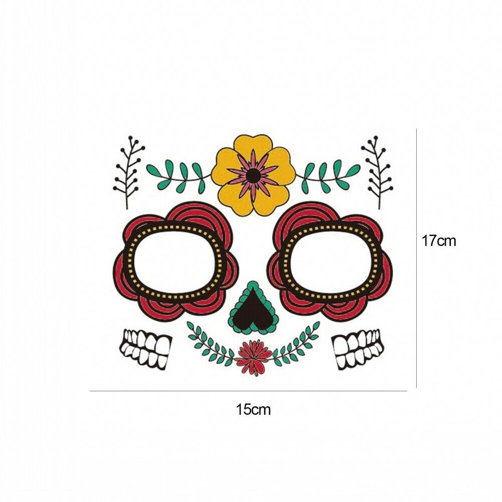 6Pcs/set Halloween Face Stickers Tattoo Funny Ghost Festival Face Stickers