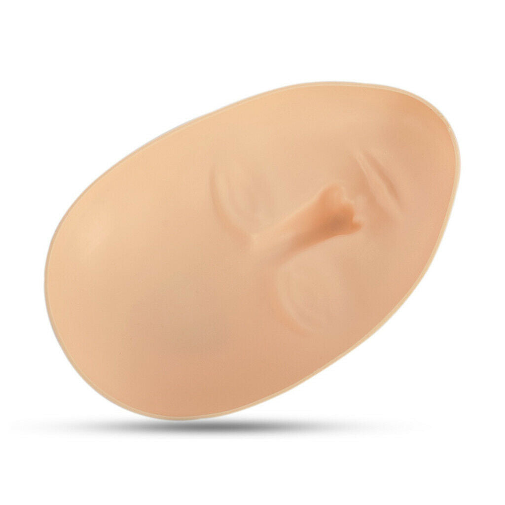 Professional silicone practice skin with support base, permanent makeup