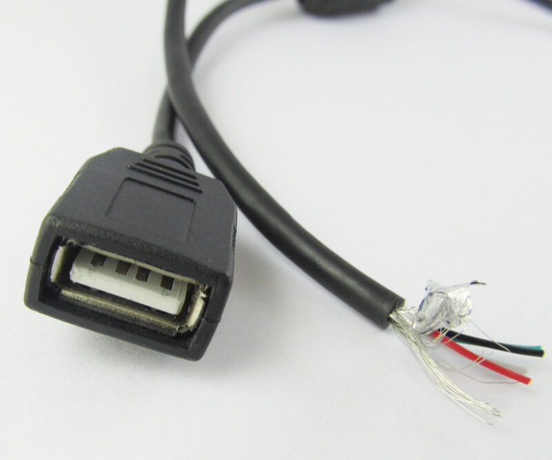 1pc 0.7m USB 2.0 A Type Female To 4 Wire 4 Pin w/Magnetic DIY Power Cable 28AWG