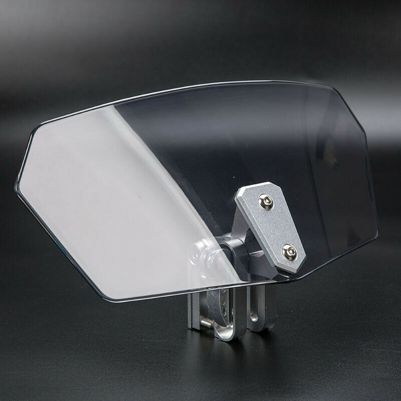 One Smoky Gray Metal Universal Motorcycle heighten windshield Extension Kit New