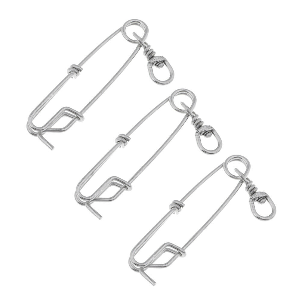 3pcs Long Line Fishing Clips Connector Float Line Clip Sea Fishing Tackle
