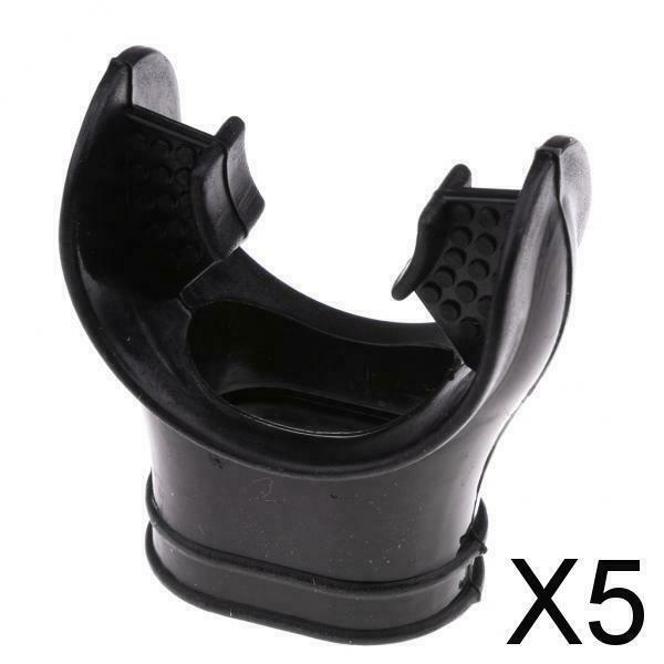 5X Silicone Scuba Diving Tube Snorkel Mouthpiece Regulator Diving Sports Black