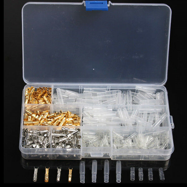 100PCS 3.9mm Brass Bullet Connectors Male&Female Wire Terminals For Car Motor