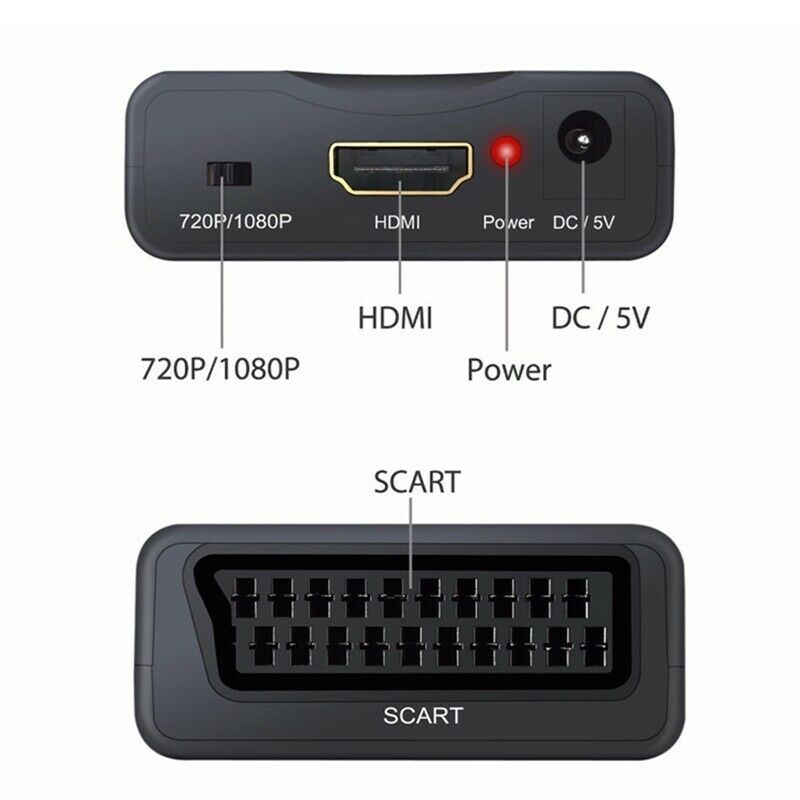 Scart to MI Converter Adapter, Scart Adapter Support M 1080P/ 720P Switch VideG3