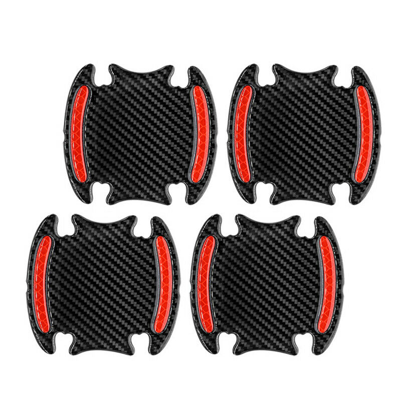 8PCS Car Exterior Door Stickers Reflective Tape Night Safety Anti-Scratch Trim