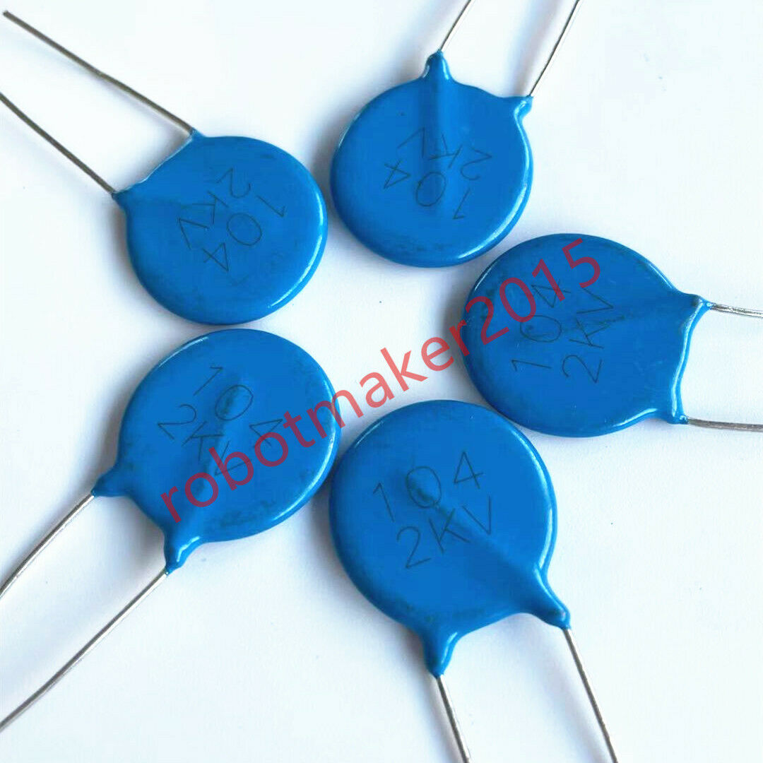 5Pcs 2KV 104 0.1UF 100NF High-voltage Ceramic Capacitors