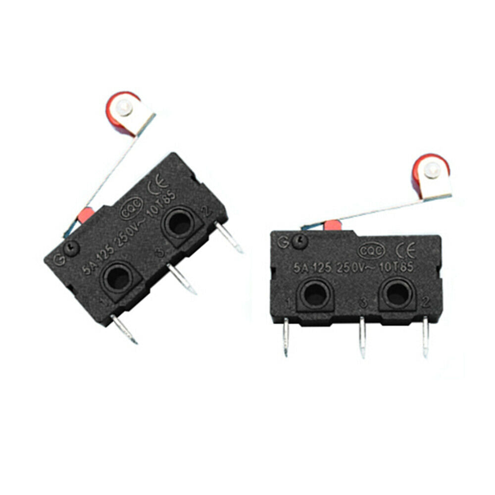10Pcs/Lot Mini 3PIN SPDT Micro Limit Switch Roller Lever Arm Snap Action Switch