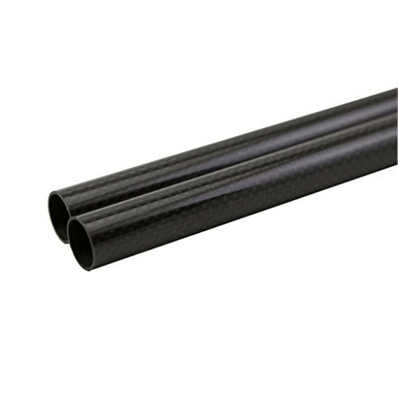 3K Roll Wrapped 17mm Carbon Fiber Tube 15mm x 17mm x 500mm Glossy or Matt for RC