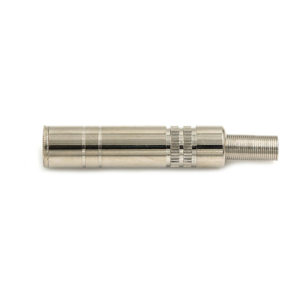 6.35mm female Plug 1/4" mono audio cable connectors metal adapter adaptor.l8
