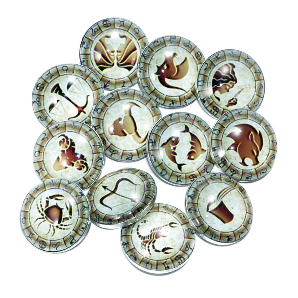 Zodiac Sign Snap Button Sewing Crafts Snappers DIY Crafts Fastener 12pcs
