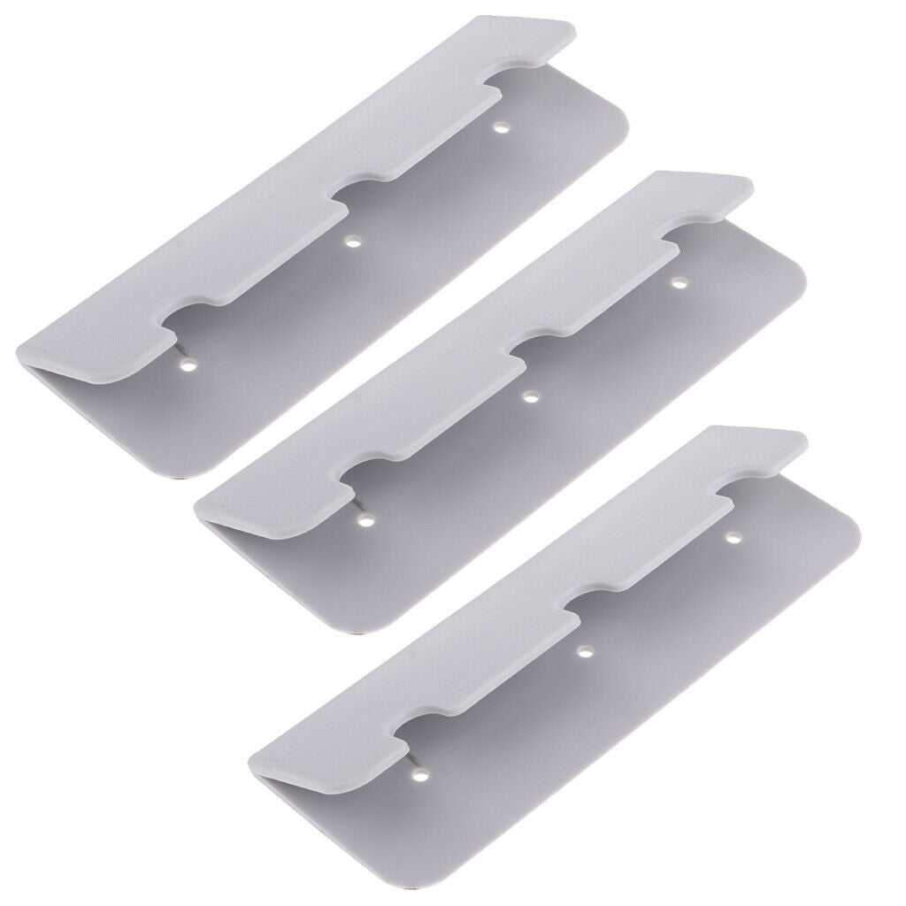 3x Gray PVC Boat Seat Hook, Clip Brackets for Inflatable Boat, Rib, Dinghy,