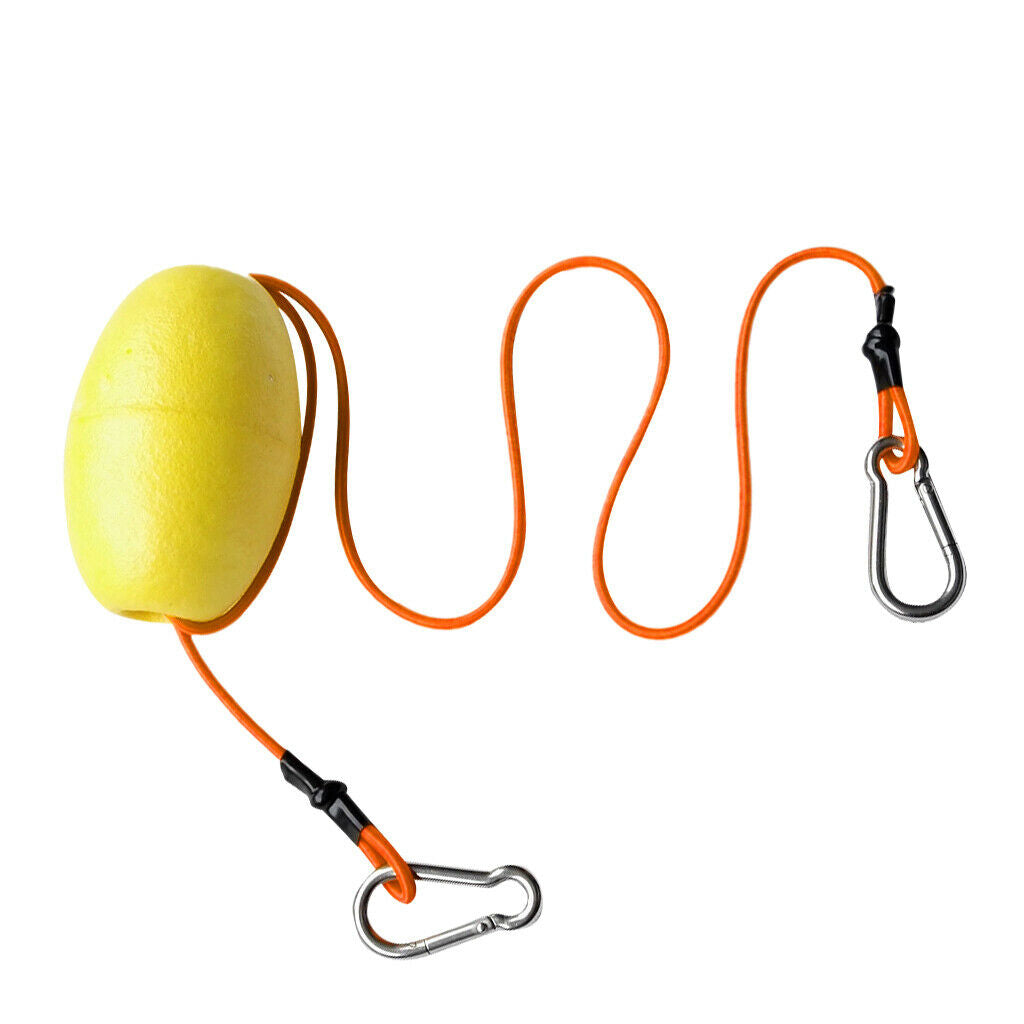 Kayak  Foam Buoy Metal Carabiners Anchor Tow Rope Tension Line 2 Pieces