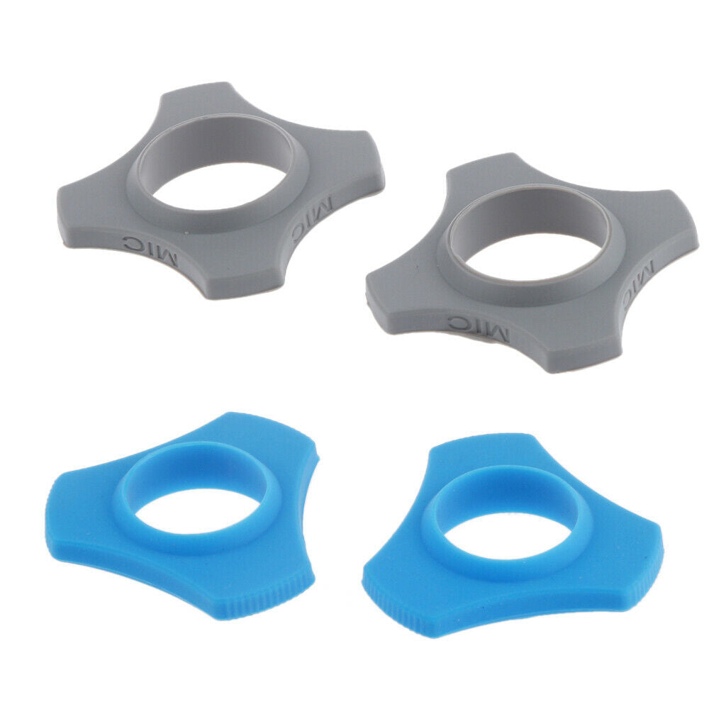 3 Point Microphone Protection Ring Blue + 4 Point Mic Anti-skid Slip Holder Gray