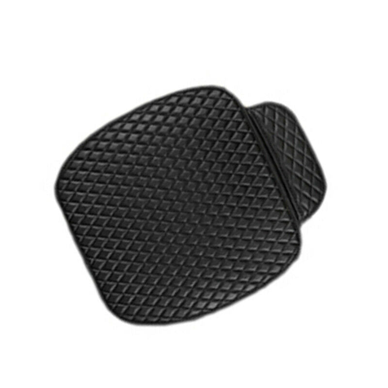 Black Car Front Seat Cover Breathable PU Leather Pad Mat Chair Cushion 50cm*50cm