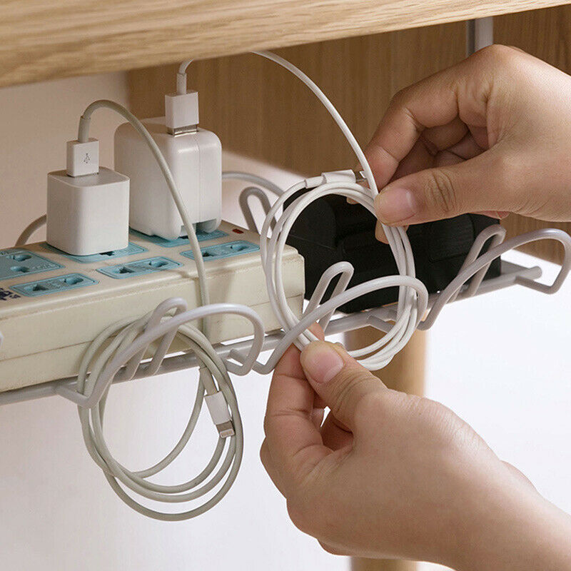 Shelf Strong Hanging Basket Socket Table Bottom Power Cable Wire OrganizerBDAU
