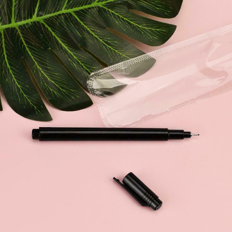 Black Nail Art Graffiti Pen Waterproof Painting DIY Lines Drawing Manicure Tools