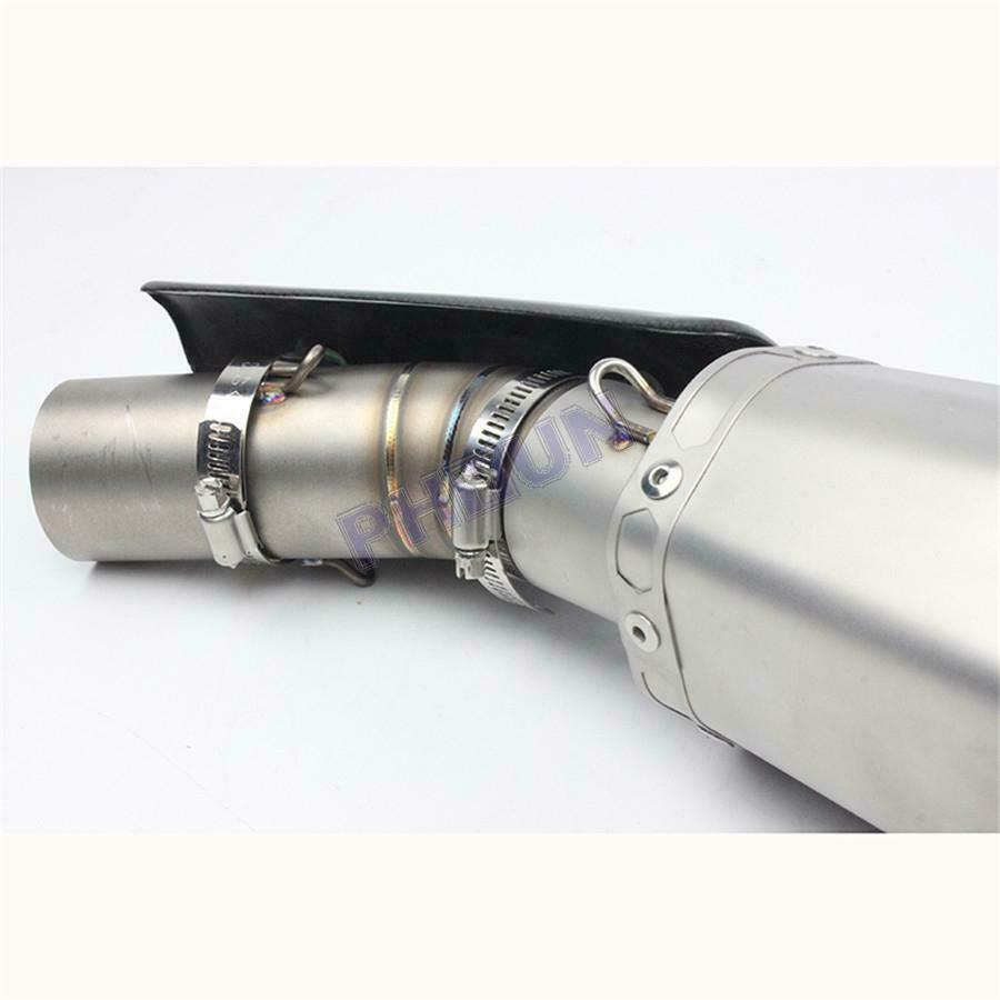 Motorcycle Exhaust Muffler Heat Shield Cover Glossy Carbon Fiber Look Universal