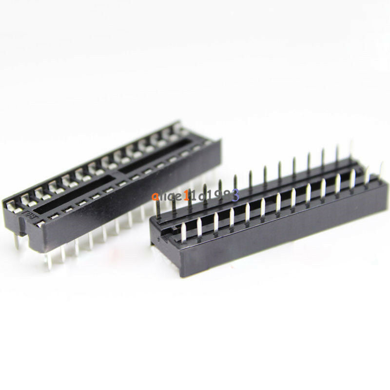 50PCS 28-Pin 28P Narrow DIP IC Sockets Adaptor Solder Type Socket 2.54mm Pitch