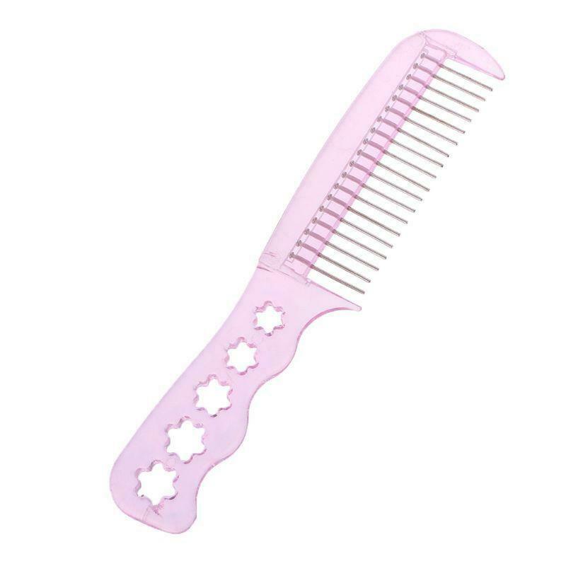 Anti-Static Steel Teeth Plastic Wig Comb Brushes Hairpiece Care Hair Brush