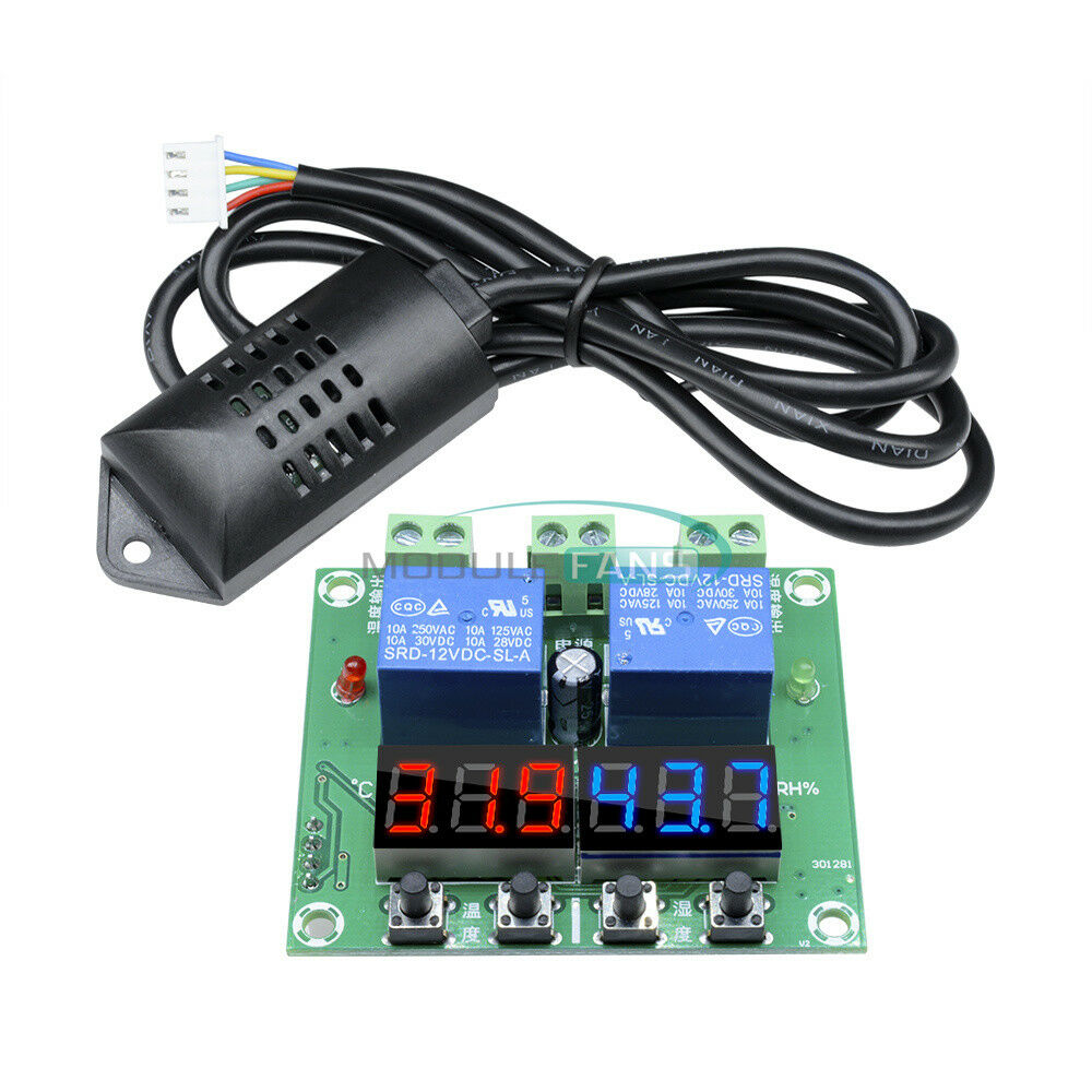 DC 12V XH-M452 Dual Output Temperature Humidity Thermostat Hygrometer Controller