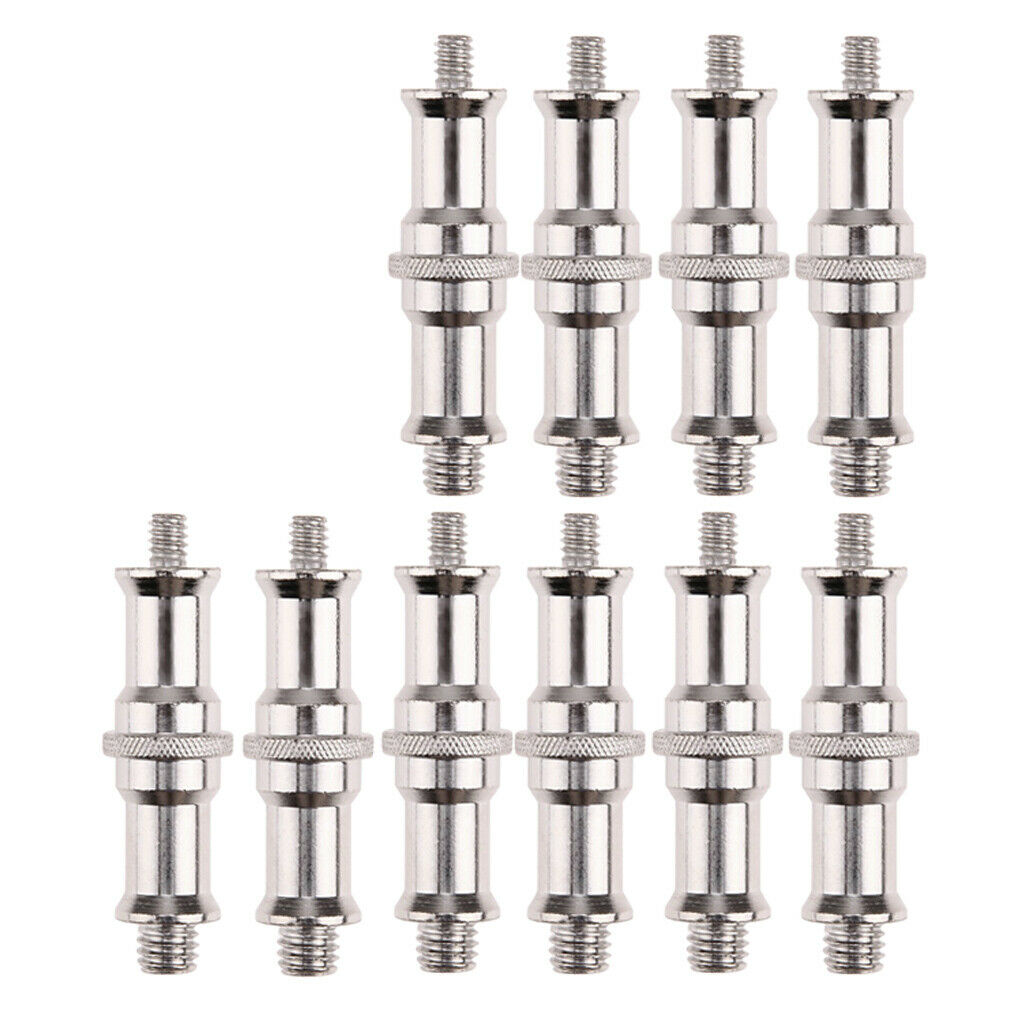 10Pcs 1/4" to 3/8" Threaded Screw Tripod Adapter for Flash Light Stand