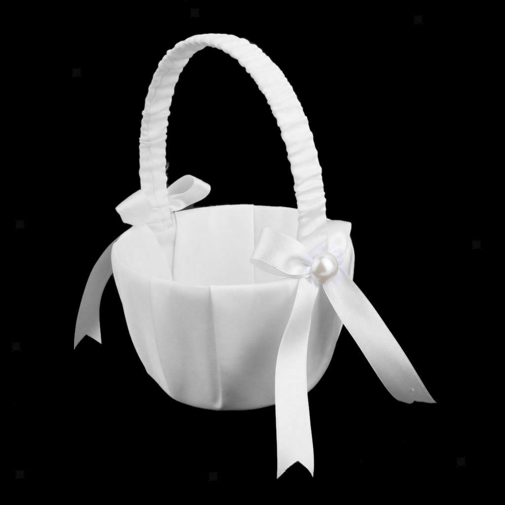 Basket Flower Wedding with Big Knot of Satin Butterfly Accessory