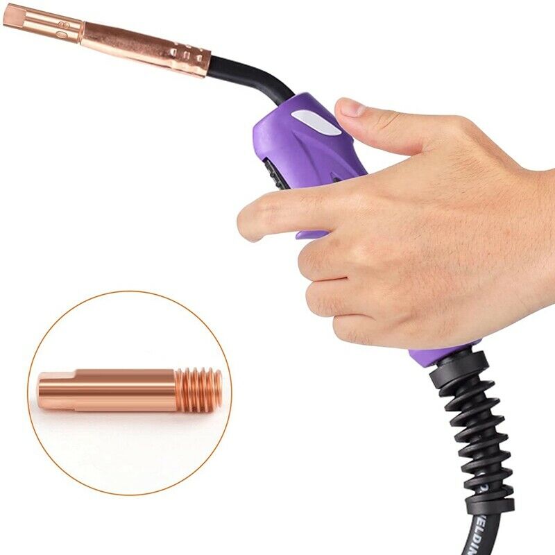 40Pcs Copper Contact Tip Welding Tip 0.8mm Current Nozzle Welding Tip for 15AKR8