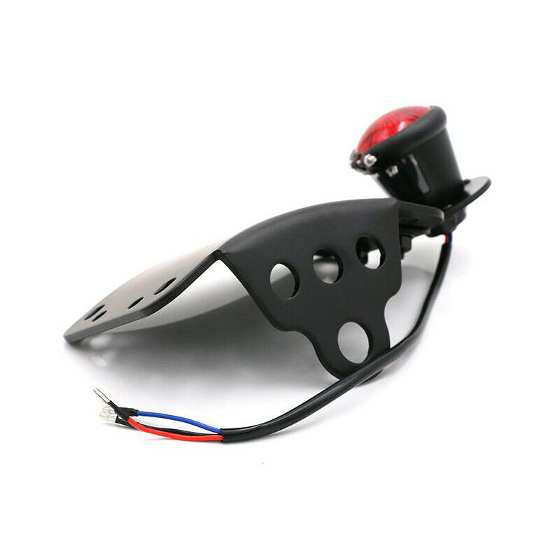 Red Indicator Motorcycle LED Cafe Racer Brake License Plate Retro Tail Light
