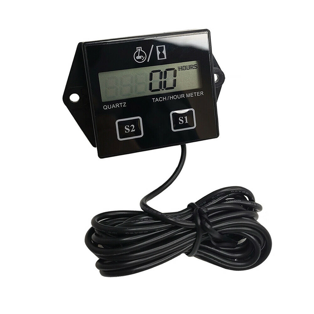 DJ-201 Digital Hour Tach Meter with LCD Display Tachometer for ATV UTV Boat