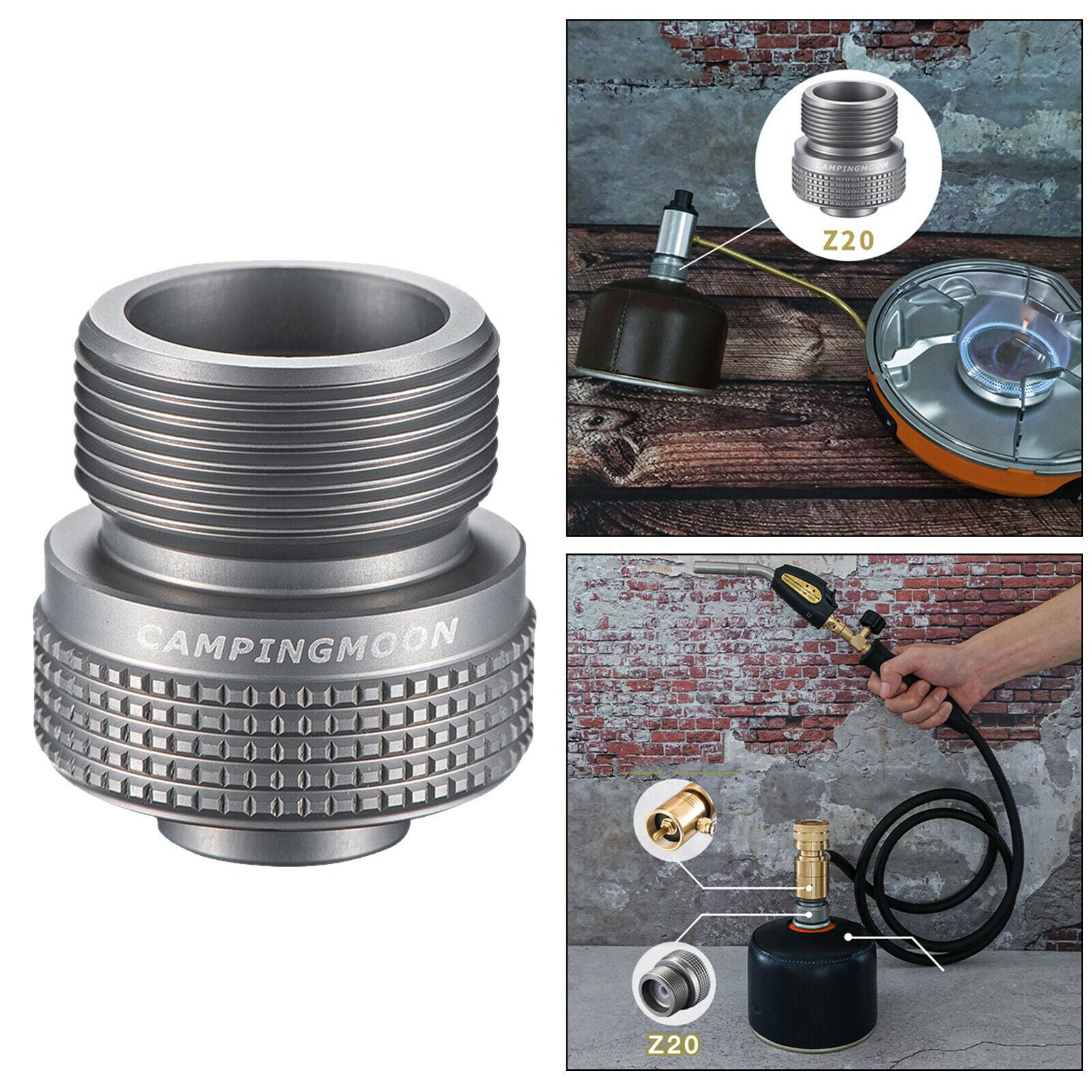 Stove Adapter Aluminum Alloy Propane Gas Tank Convert Connector Coupler