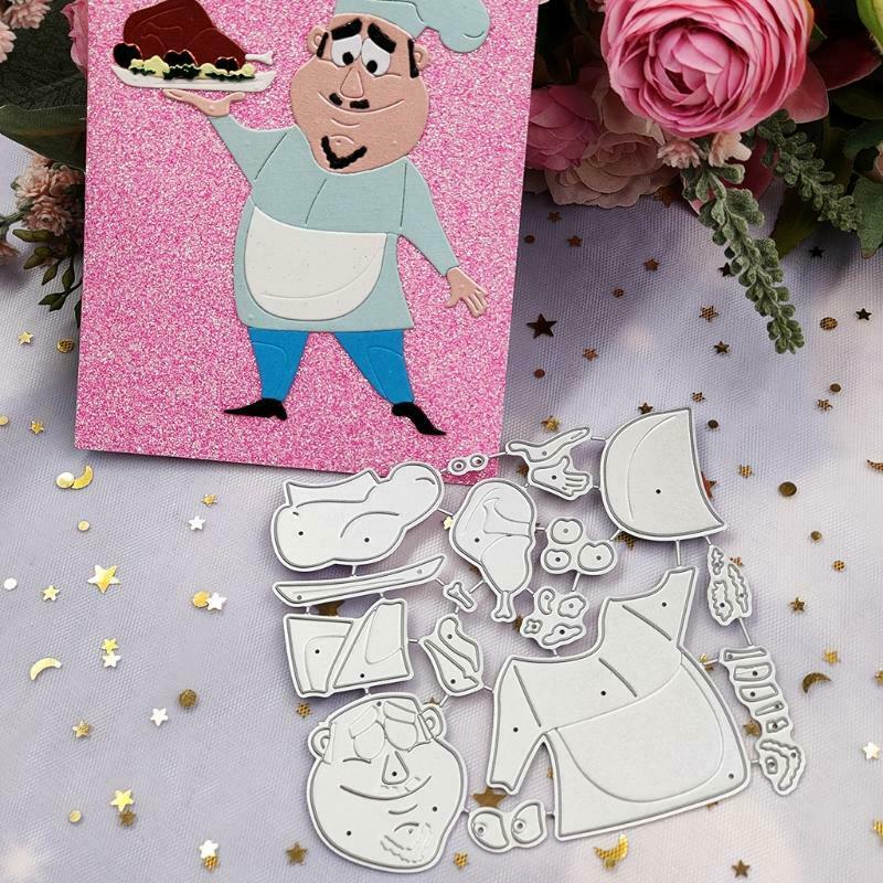 Chef Metal Cutting Dies Stencil DIY Scrapbooking Album Paper Card Template Mold