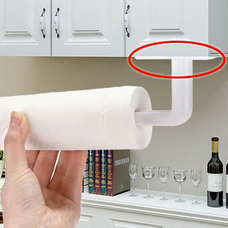 1Pc Kitchen Self-adhesive Accessories Paper Roll Rack Towel Holder Tissue.l8