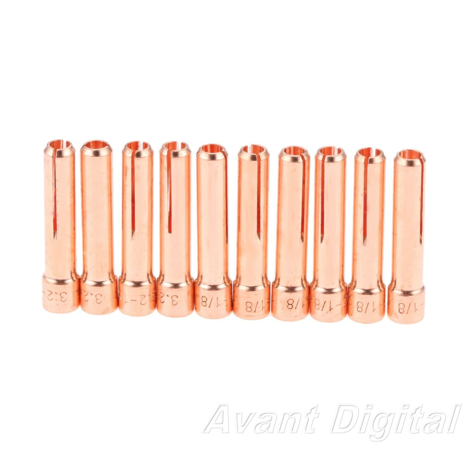 10X Replace 10N25S Collet 1/8" 3.2mm for WP PTA DB SR 17 18 26 TIG welding torch