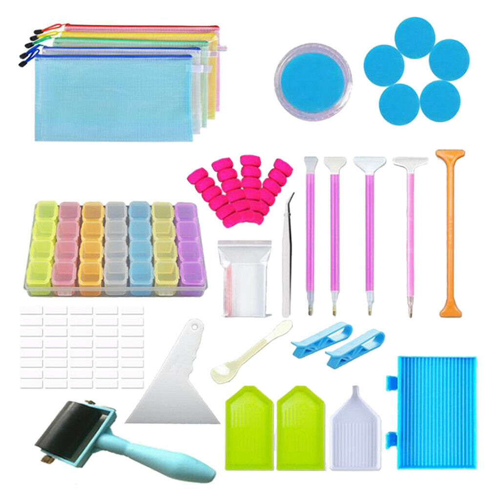 58Pcs Diamond Painting Tools Kit DIY 5D Diamond Painting Accessories Cross