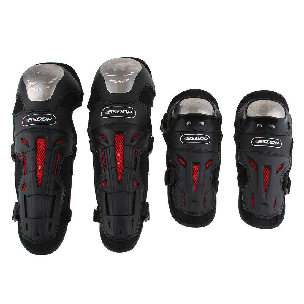 Black Outdoor Cycling Skateboard Elbow Knee Pads Safety Protective Gear