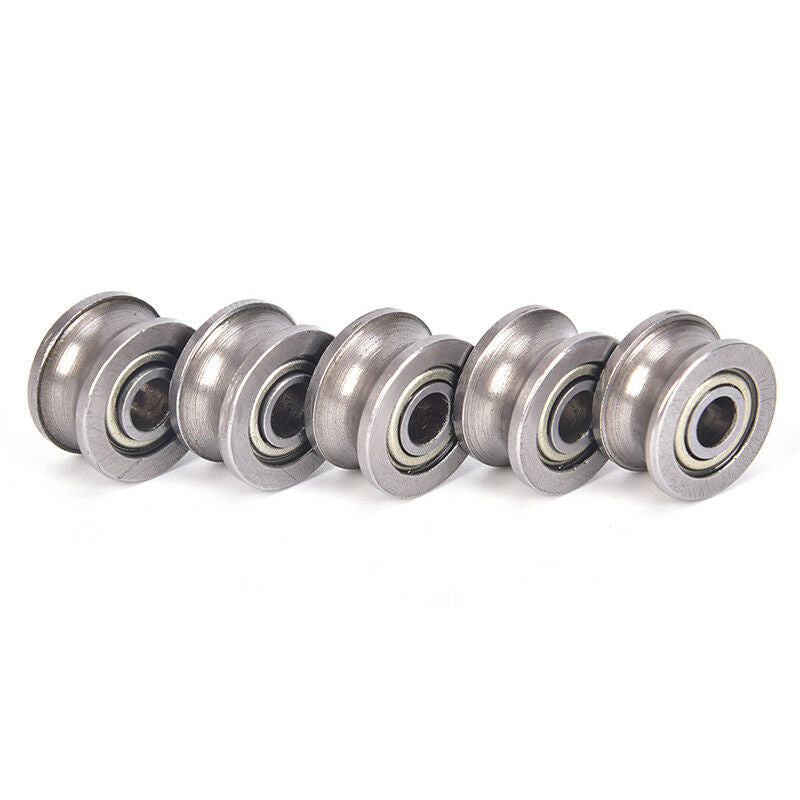 10pc U624ZZ U groove ball bearing guide pulley for rail track linear 4*1 .l8