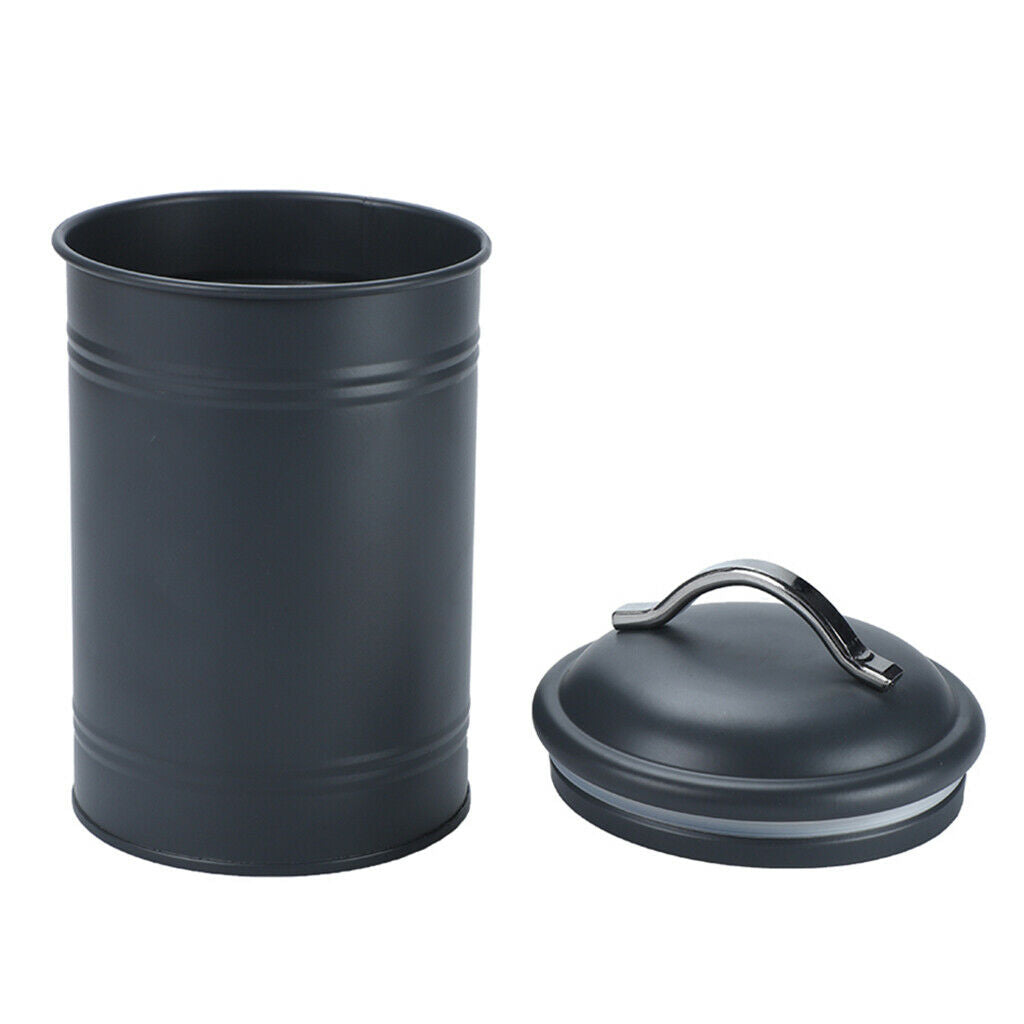 300ml Kitchen Tin Spice Spice Airtight Canister Rustic Style Black