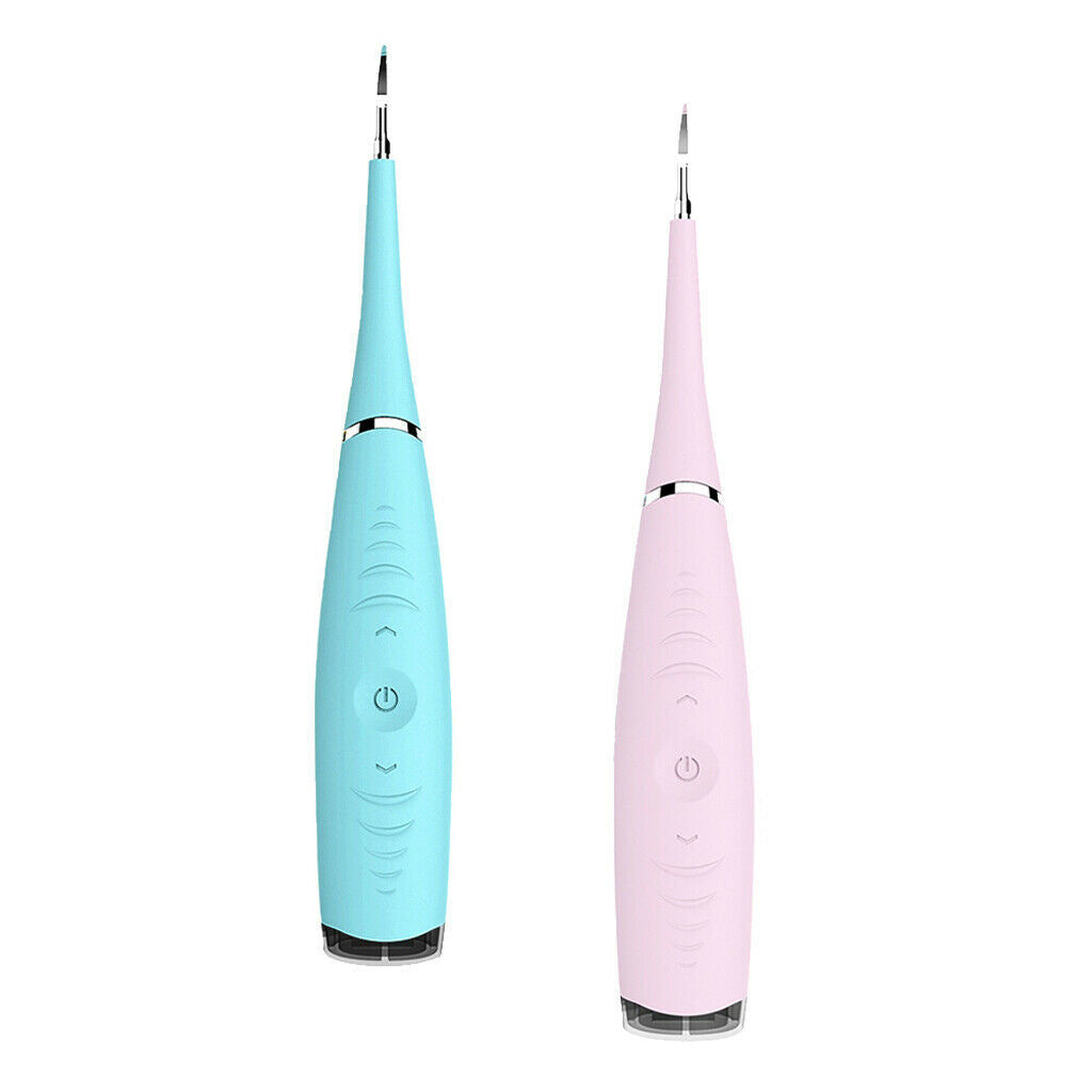 Set of 2 Electric Tooth Cleaner Dental Calculus Plaque Remover Teeth Whiten