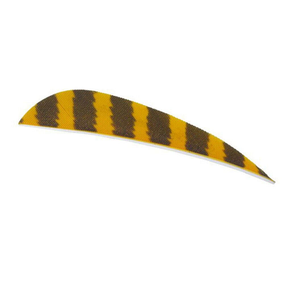 12x 3" Turkey Feather Arrow Fletches Archery Bow Right/Left Wings Yellow