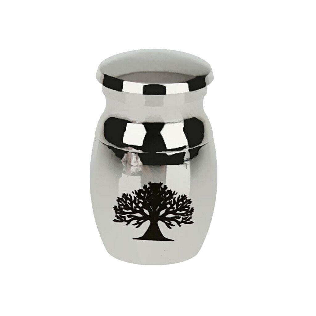 4pcs Pigeon Tree Of Life Pattern Stainless Steel Cremation Urn Ash Memorial
