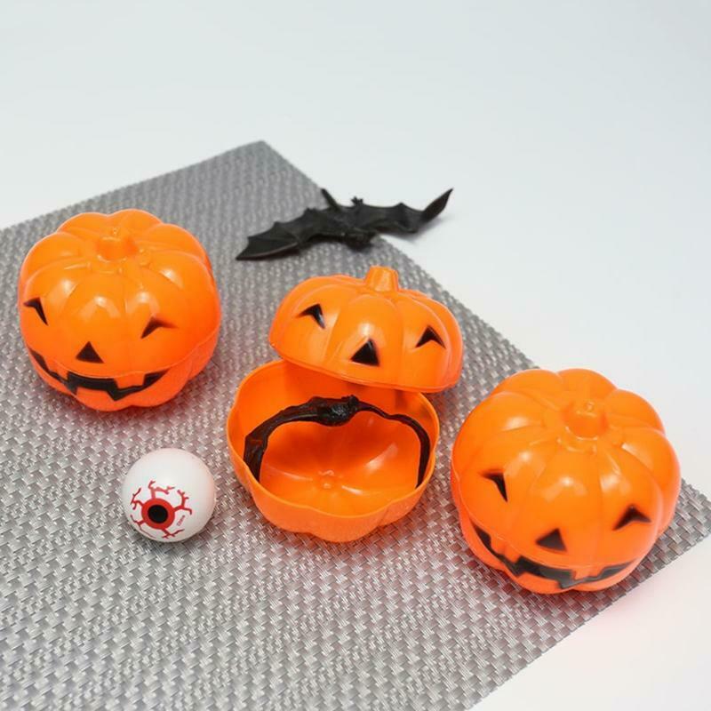 8 Pcs Pumpkin Candy Bowl Holder Plastic Lightweight Buckets for Halloween Party