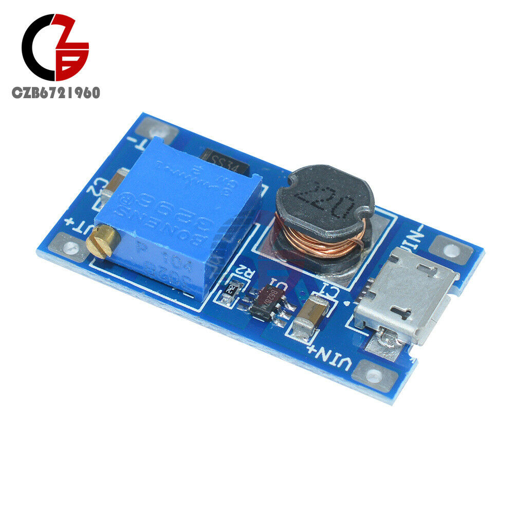 DC-DC 2A Booster Board Step up MT3608 USB Module 2~24V to 5~28V Replace XL6009